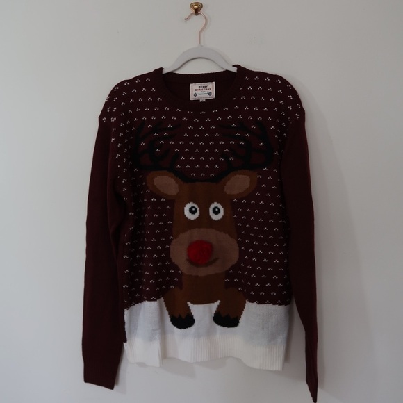 DAISYS BOUTIQUE Unisex Knit Raindeer Ugly Sweater - Picture 3 of 6